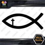 Christian Fish With Cross Inside Religion Faith Symbol Decals Stickers Vinyl - Image 3