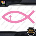 Christian Fish With Cross Inside Religion Faith Symbol Decals Stickers Vinyl - Image 21