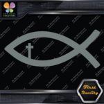 Christian Fish With Cross Inside Religion Faith Symbol Decals Stickers Vinyl - Image 5
