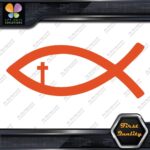 Christian Fish With Cross Inside Religion Faith Symbol Decals Stickers Vinyl - Image 8