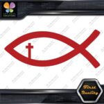 Christian Fish With Cross Inside Religion Faith Symbol Decals Stickers Vinyl - Image 9