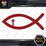 Christian Fish With Cross Inside Religion Faith Symbol Decals Stickers Vinyl - Image 10