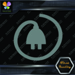 Electric Cars Vehicle Plug Circle Icon EV Hybrid Green Vinyls Decals Stickers - Image 11