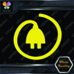 Electric Cars Vehicle Plug Circle Icon EV Hybrid Green Vinyls Decals Stickers - Image 12