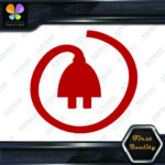 Electric Cars Vehicle Plug Circle Icon EV Hybrid Green Vinyls Decals Stickers - Image 14