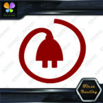 Electric Cars Vehicle Plug Circle Icon EV Hybrid Green Vinyls Decals Stickers - Image 15