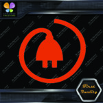 Electric Cars Vehicle Plug Circle Icon EV Hybrid Green Vinyls Decals Stickers - Image 16