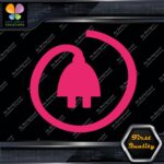 Electric Cars Vehicle Plug Circle Icon EV Hybrid Green Vinyls Decals Stickers - Image 17