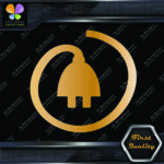 Electric Cars Vehicle Plug Circle Icon EV Hybrid Green Vinyls Decals Stickers - Image 19