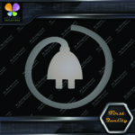 Electric Cars Vehicle Plug Circle Icon EV Hybrid Green Vinyls Decals Stickers - Image 20