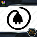 Electric Cars Vehicle Plug Circle Icon EV Hybrid Green Vinyls Decals Stickers - Image 3