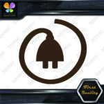 Electric Cars Vehicle Plug Circle Icon EV Hybrid Green Vinyls Decals Stickers - Image 23