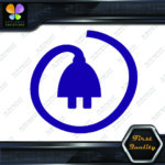 Electric Cars Vehicle Plug Circle Icon EV Hybrid Green Vinyls Decals Stickers - Image 24