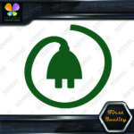 Electric Cars Vehicle Plug Circle Icon EV Hybrid Green Vinyls Decals Stickers - Image 5