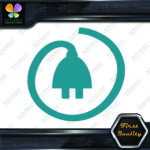 Electric Cars Vehicle Plug Circle Icon EV Hybrid Green Vinyls Decals Stickers - Image 6