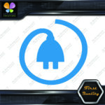 Electric Cars Vehicle Plug Circle Icon EV Hybrid Green Vinyls Decals Stickers - Image 7