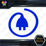 Electric Cars Vehicle Plug Circle Icon EV Hybrid Green Vinyls Decals Stickers - Image 8