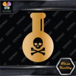 Poison bottle Skull Crossed Bones Emblem Sign Logo Decals Stickers Vinyl - Image 17