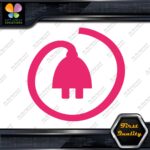 Electric Cars Vehicle Plug Circle Icon EV Hybrid Green Vinyls Decals Stickers - Image 30