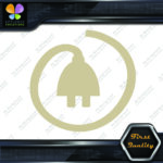 Electric Cars Vehicle Plug Circle Icon EV Hybrid Green Vinyls Decals Stickers - Image 32