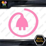 Electric Cars Vehicle Plug Circle Icon EV Hybrid Green Vinyls Decals Stickers - Image 29