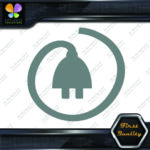 Electric Cars Vehicle Plug Circle Icon EV Hybrid Green Vinyls Decals Stickers - Image 27