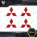 Compatible Mitsubishi Logo Cars Trucks Pack of 4 MINI SIZE Decals Stickers Vinyl