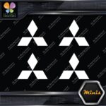 Compatible Mitsubishi Logo Cars Trucks Pack of 4 MINI SIZE Decals Stickers Vinyl - Image 4