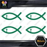 Christian Fish Cross Religion Emblem Pack of 4 MINI SIZE Decals Stickers Vinyl - Image 15