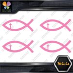 Christian Fish Cross Religion Emblem Pack of 4 MINI SIZE Decals Stickers Vinyl - Image 21