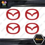 Compatible Mazda Circle M Cars Emblem Pack of 4 MINI SIZE Decals Stickers Vinyl