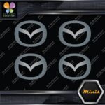 Compatible Mazda Circle M Cars Emblem Pack of 4 MINI SIZE Decals Stickers Vinyl - Image 3