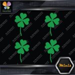 Clover Leaf 4 Four Petals Lucky Irish Pack of 4 MINI SIZE Decals Stickers Vinyl - Image 15