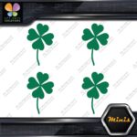 Clover Leaf 4 Four Petals Lucky Irish Pack of 4 MINI SIZE Decals Stickers Vinyl