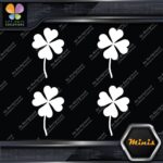 Clover Leaf 4 Four Petals Lucky Irish Pack of 4 MINI SIZE Decals Stickers Vinyl - Image 3