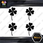 Clover Leaf 4 Four Petals Lucky Irish Pack of 4 MINI SIZE Decals Stickers Vinyl - Image 4