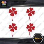 Clover Leaf 4 Four Petals Lucky Irish Pack of 4 MINI SIZE Decals Stickers Vinyl - Image 9