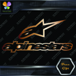 Compatible Alpinestars A Star Logo Over Name Motorcycles Vinyl Decal Stickers - Image 15