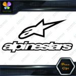 Compatible Alpinestars A Star Logo Over Name Motorcycles Vinyl Decal Stickers
