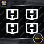Compatible Hart Tools H Logo Only Pack of 4 MINI SIZE Decals Stickers Vinyl - Image 3