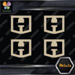 Compatible Hart Tools H Logo Only Pack of 4 MINI SIZE Decals Stickers Vinyl - Image 23