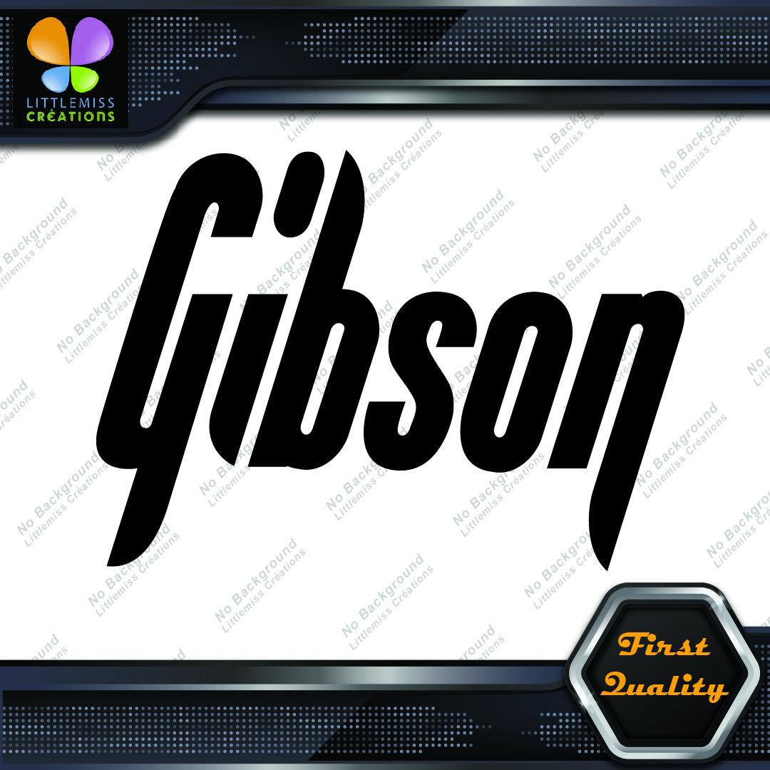 Compatible With Gibson Guitars Straight Modern Instruments Vinyl Decals Stickers 276642083525 Compatible with Gibson Guitars Straight Modern Instruments Vinyl Decals Stickers - Image 1