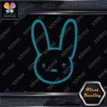Bad Bunny Head Only Logo Outline Rabbit Cross Eyes JDM Vinyl Decals Stickers - Image 13