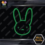 Bad Bunny Head Only Logo Outline Rabbit Cross Eyes JDM Vinyl Decals Stickers - Image 14