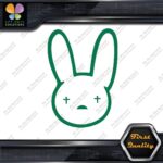 Bad Bunny Head Only Logo Outline Rabbit Cross Eyes JDM Vinyl Decals Stickers - Image 15