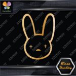 Bad Bunny Head Only Logo Outline Rabbit Cross Eyes JDM Vinyl Decals Stickers - Image 17