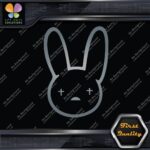 Bad Bunny Head Only Logo Outline Rabbit Cross Eyes JDM Vinyl Decals Stickers - Image 18