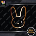 Bad Bunny Head Only Logo Outline Rabbit Cross Eyes JDM Vinyl Decals Stickers - Image 19