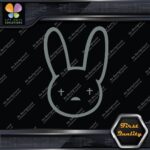 Bad Bunny Head Only Logo Outline Rabbit Cross Eyes JDM Vinyl Decals Stickers - Image 4