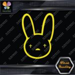 Bad Bunny Head Only Logo Outline Rabbit Cross Eyes JDM Vinyl Decals Stickers - Image 5